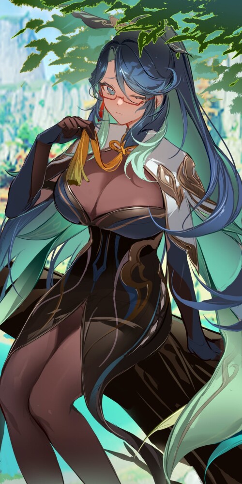  cloud retainer and xianyun genshin impact drawn by shibuya kurokamishain sample a36b02cdfde3a7df005