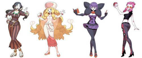  caitlin shauntal malva and drasna pokemon and 2 more drawn by genzoman sample d8c6f2075133247ce1887