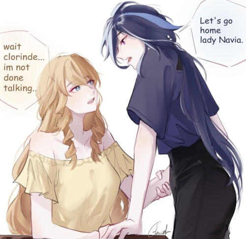  clorinde and navia genshin impact drawn by glaciel sample 57257b3b5b56248a460c29821b48d87a