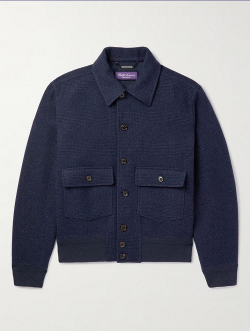 RALPH LAUREN PURPLE LABEL  Henrik Wool-Blend Bomber Jacket