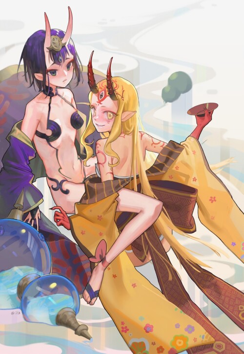  shuten douji and ibaraki douji fate and 1 more drawn by ii3 isse98 sample f4ace701193127a75af6c07ba