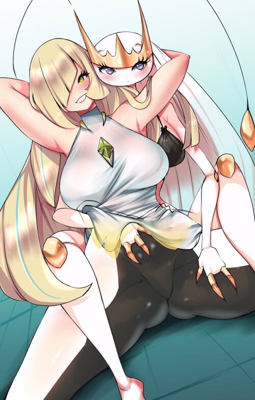  lusamine and pheromosa pokemon and 1 more drawn by kenron toqueen sample 7d55a47bd64485a6a10d0acbf5