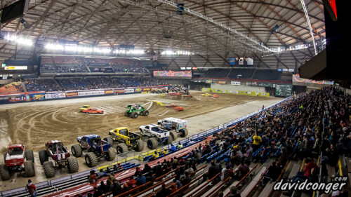 Monster Trucks take to the Tacoma Dome for Monster Jam to race in the hopes of making the World Championships in Las Vegas.