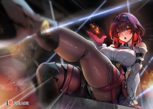  kafka honkai and 1 more drawn by qblade sample 201c8a355f3e768175eead86d546fd27