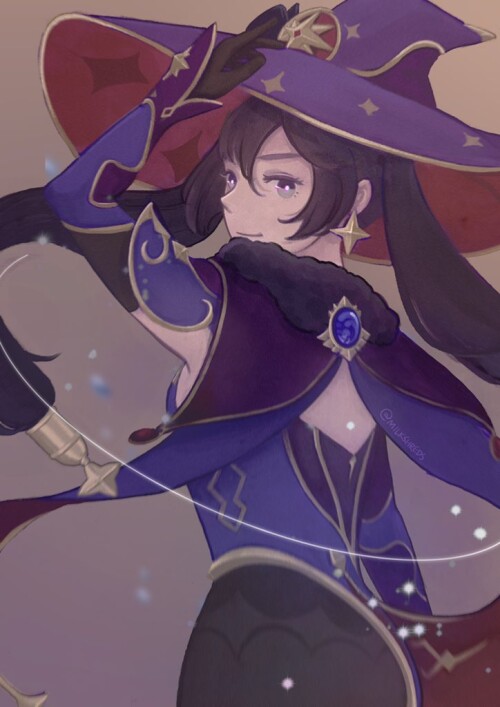  mona genshin impact drawn by milkshreds 5b22d729a92c3f55e017f3f371b8f0fa