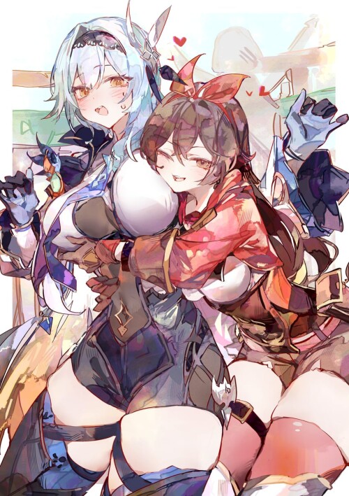  eula and amber genshin impact drawn by cocoballking sample 7e3296553550925dfbdfae47bec9b355