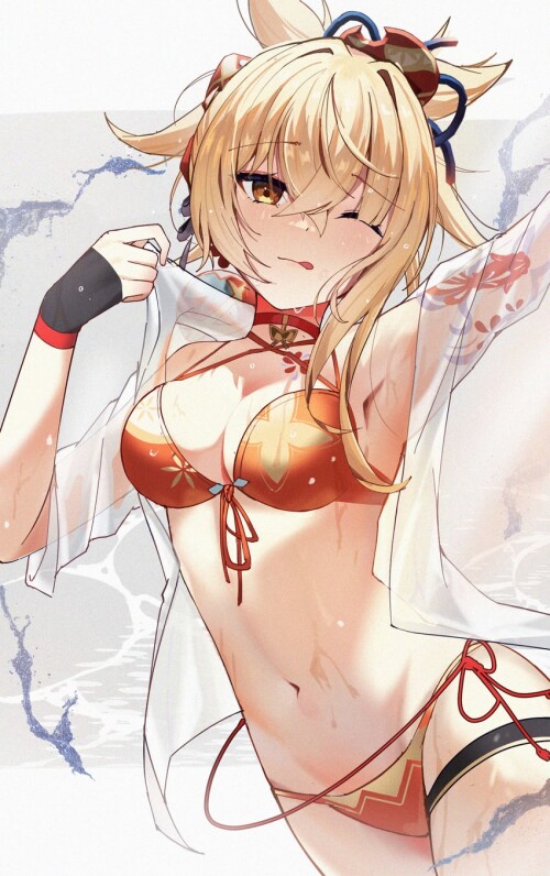  yoimiya genshin impact drawn by hiciki sample 71c7c86885c4b8417a6f573d523247d9