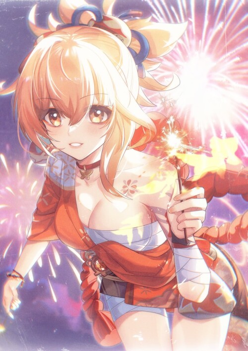  yoimiya genshin impact drawn by faaaaaa sample 9bdfe3e645c17f605cd586f95eb58a1f