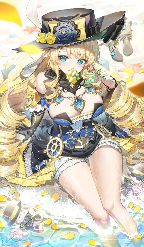  navia silver and melus genshin impact drawn by kiramarukou sample 3bb4cb6f0cdb5f7e92cb89f1e0c6e318
