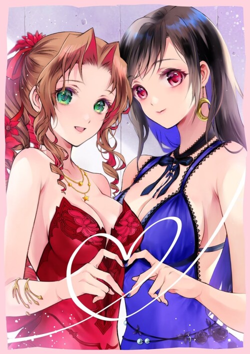  tifa lockhart and aerith gainsborough final fantasy and 2 more drawn by quichi 91 sample c630ea008c