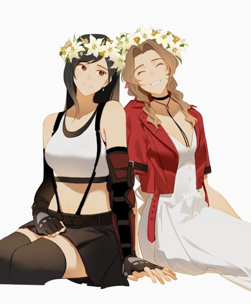  tifa lockhart and aerith gainsborough final fantasy and 2 more drawn by ylceon sample 12642fe1dd6af