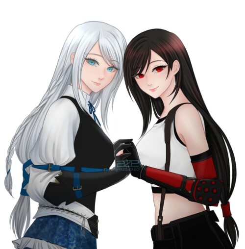  tifa lockhart and jill warrick final fantasy and 3 more drawn by azezazel sample 3820e8930882696627