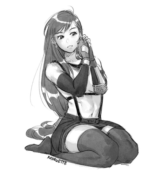 tifa lockhart final fantasy and 2 more drawn by irene koh sample c154646bcd9256ef46f97f3e1accc4e0