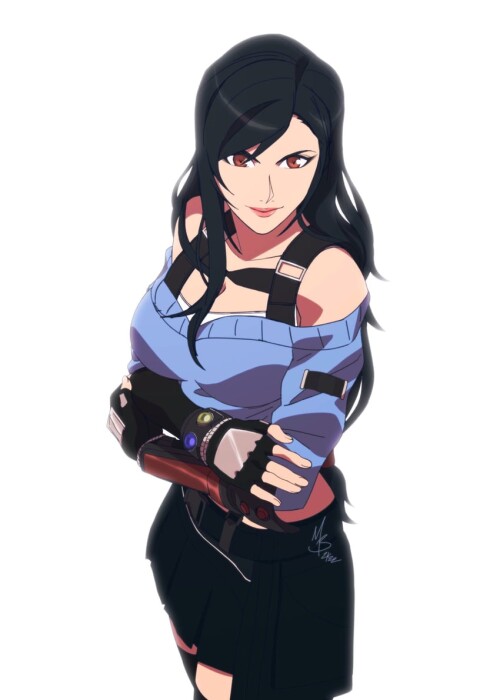  tifa lockhart final fantasy and 3 more drawn by matthewb64 sample 19ea91c56c23219df88101e5b229400f