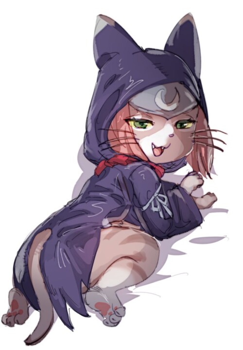  felyne and tsukino monster hunter and 1 more drawn by bow bhp 89c72a52a1a00aadea0a16560ff1d7b5