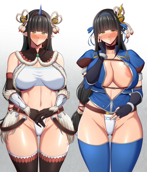  hinoa and minoto monster hunter and 1 more drawn by tanaken sample e5e637ffb2f60864f12a52ce632c613a
