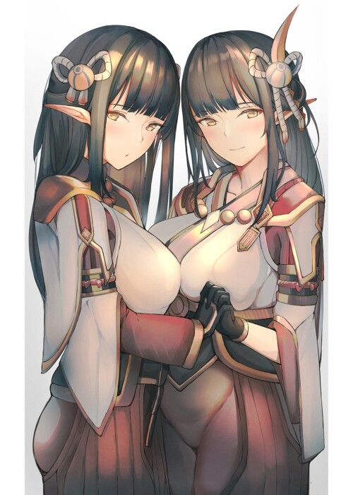 hinoa and minoto monster hunter and 1 more drawn by yusha m sample 6a9297f3677492ed98ae9c31692bc207