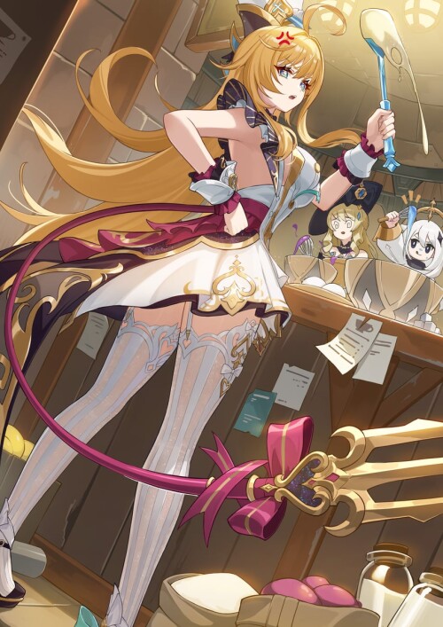  paimon navia and escoffier genshin impact drawn by rx c sample ff4f973f21fdb1654d700991ddc438f3