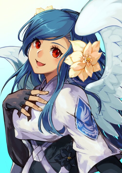  dizzy and queen dizzy guilty gear and 1 more drawn by yora 1c8af122d6dd45be26e7fc273c34dcff
