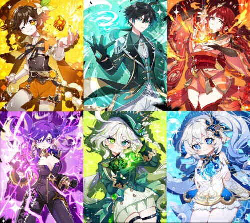  raiden shogun furina nahida zhongli venti and 1 more genshin impact drawn by oishii sasa sample c5d