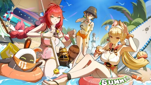  eous sharkboo ukinami yuzuha alice thymefield belle and 2 more zenless zone zero drawn by yuyiosang