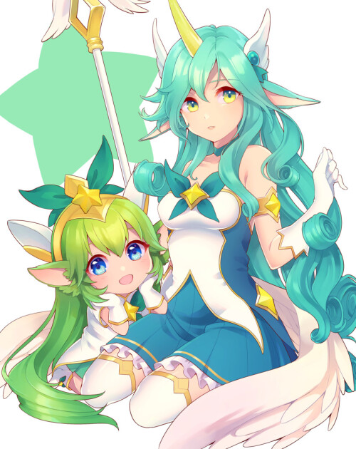  lulu soraka star guardian soraka and star guardian lulu league of legends drawn by uso ameuzaki sam