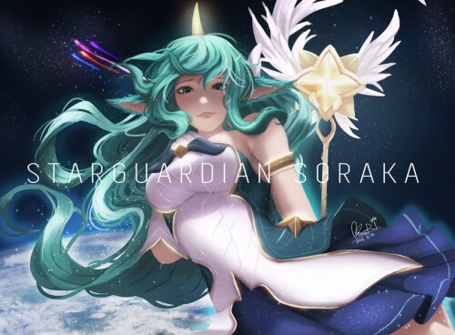  soraka and star guardian soraka league of legends drawn by mamori sample 684e3cc170eacfb9af4842da53