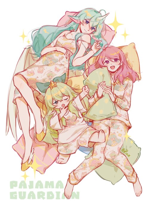  lulu lux soraka pajama guardian lux pajama guardian lulu and 1 more league of legends drawn by ruan