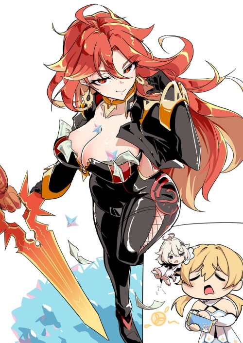 lumine paimon and mavuika genshin impact drawn by maki kun sample 470e5728f16a31cfe1d38b1643b81ea7