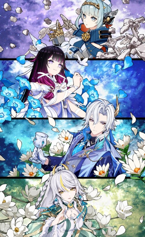  columbina neuvillette ineffa and zibai genshin impact drawn by cha hanare sample e5a2db58fd479aa155