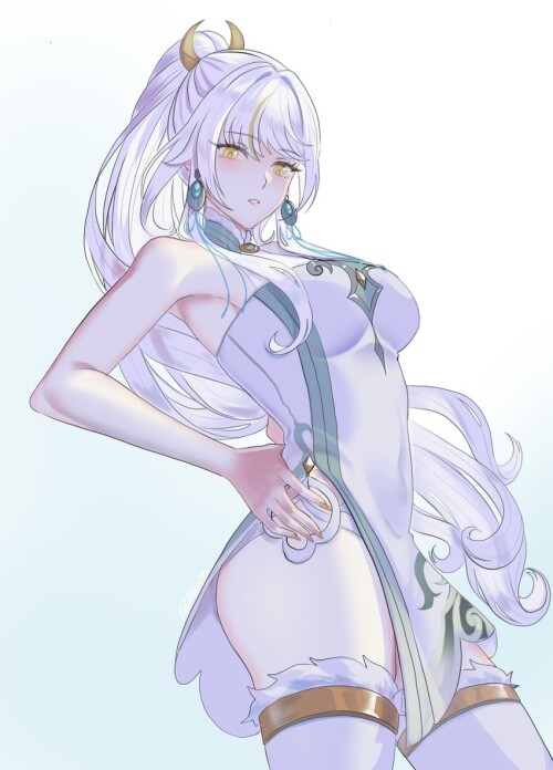  zibai genshin impact drawn by aoiabyss sample 4e6a323acf4c79de8ac768b8694413c9