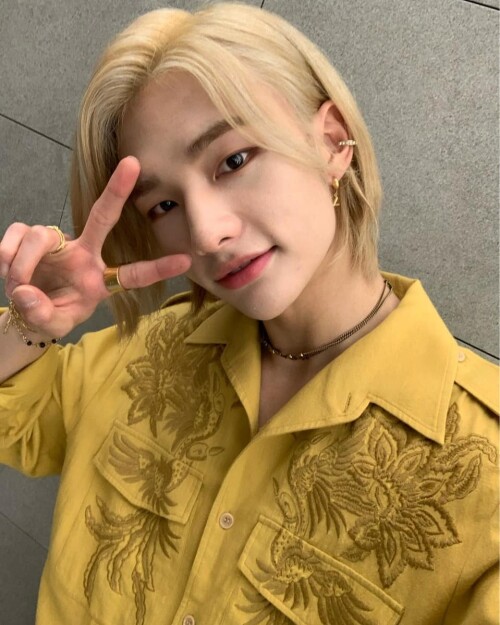 stray kids hyunjin untied long hair 3