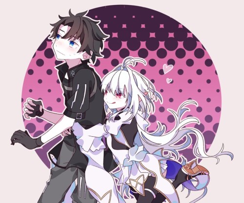  fujimaru ritsuka merlin fujimaru ritsuka lady avalon and lady avalon fate and 1 more drawn by kujir