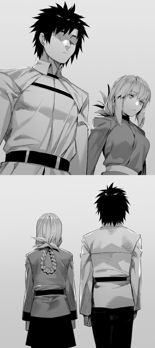  fujimaru ritsuka and florence nightingale fate and 1 more drawn by hxd sample 46e0fcbb294678c70d554