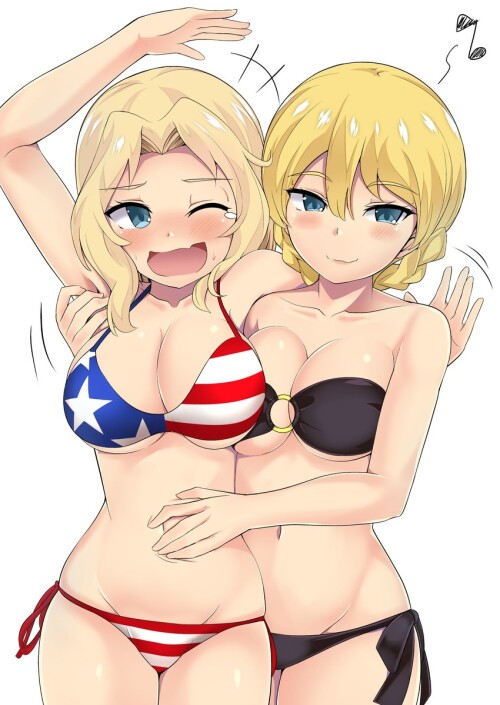  darjeeling and kay girls und panzer drawn by kuku123 sample d9b6d228d4d0080611d24b0c75a60e20