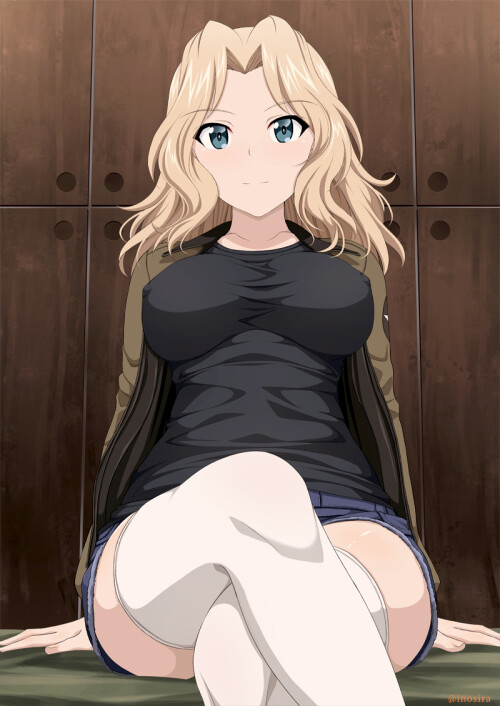  kay girls und panzer drawn by inoshira e95d32712e56bae4c50c20235ea2bc7b