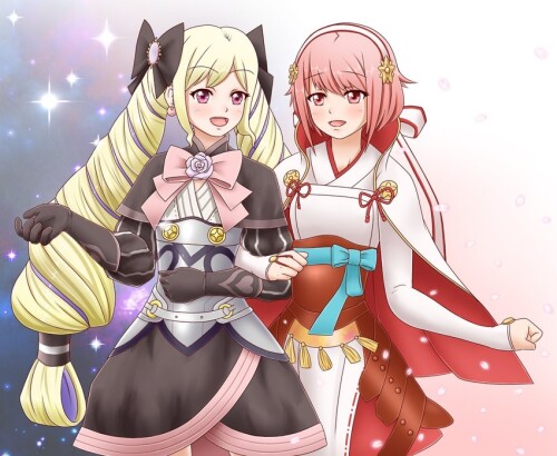  elise and sakura fire emblem and 1 more drawn by amezuku sample da3590a1c09b17ff7ab19e5280e2efba
