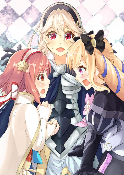  corrin corrin elise and sakura fire emblem and 1 more drawn by panda inu 9472650803bea9af2335c934b3