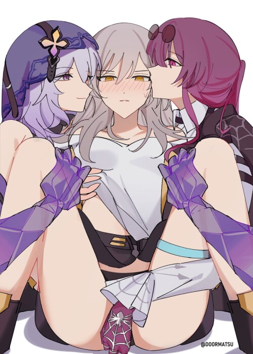  trailblazer kafka stelle and black swan honkai and 1 more drawn by doormatsu sample 93a548dee59817f