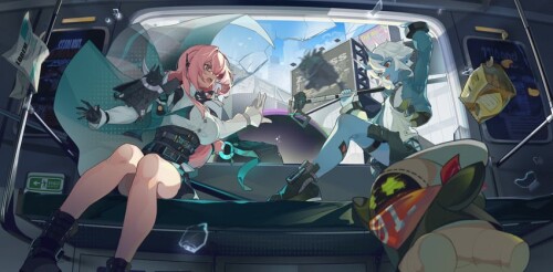 hoshimi miyabi tsukishiro yanagi eous and soukaku zenless zone zero drawn by zhileng zhil sample ce