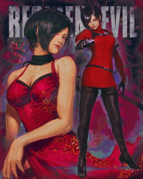  ada wong resident evil and 2 more drawn by kornart sample bc6309b54feaca647040fe95f0bb39fd