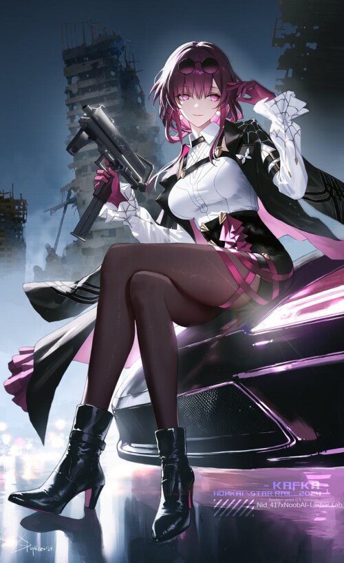  kafka honkai and 1 more drawn by nid417 sample 9bc8bddac0e7f5f371e6b53d88cbc543