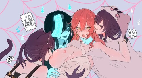  kafka and himeko honkai and 1 more drawn by eardoor 1022 sample e6fd187ea49dc4db826f0f8fa9dd1b60