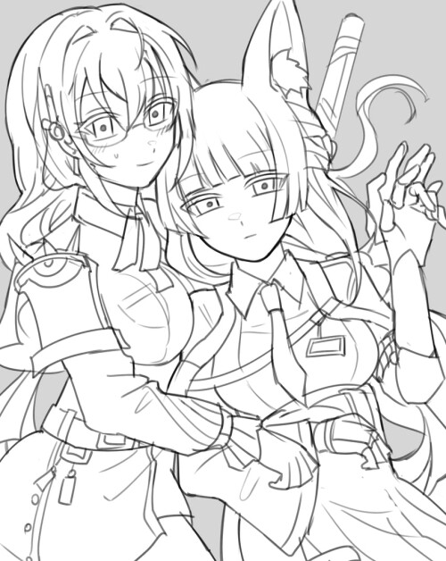  hoshimi miyabi and tsukishiro yanagi zenless zone zero drawn by sinnandaggong sample f78301f9906ec1