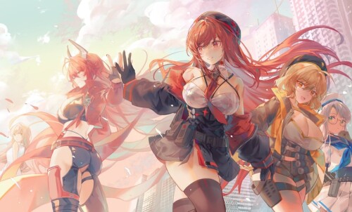  anis rapi red hood neon rapi and 1 more goddess of victory nikke drawn by kirabunni sample d153ed17