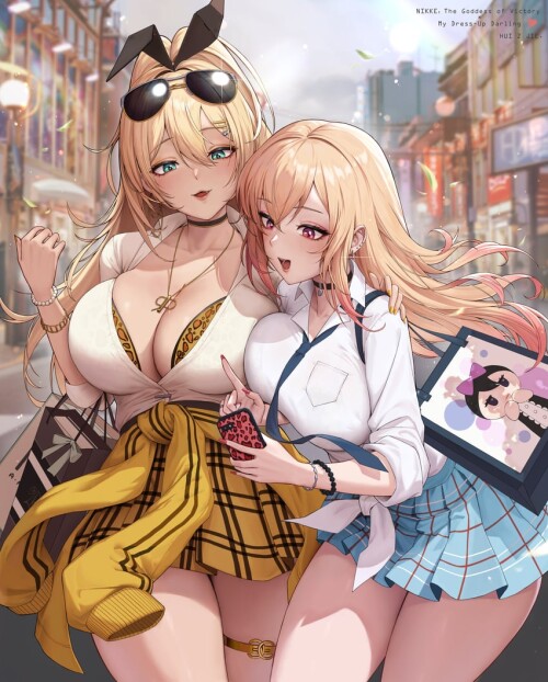  kitagawa marin and rupee goddess of victory nikke and 1 more drawn by hui z jie sample 2a450b626ed8