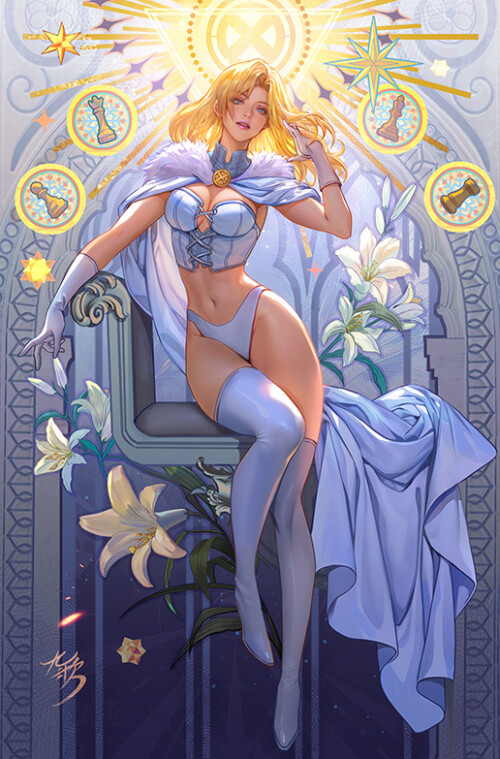  emma frost marvel and 2 more drawn by fan yang jiuge a8c30db85da190a32f7d74e0677d79f1