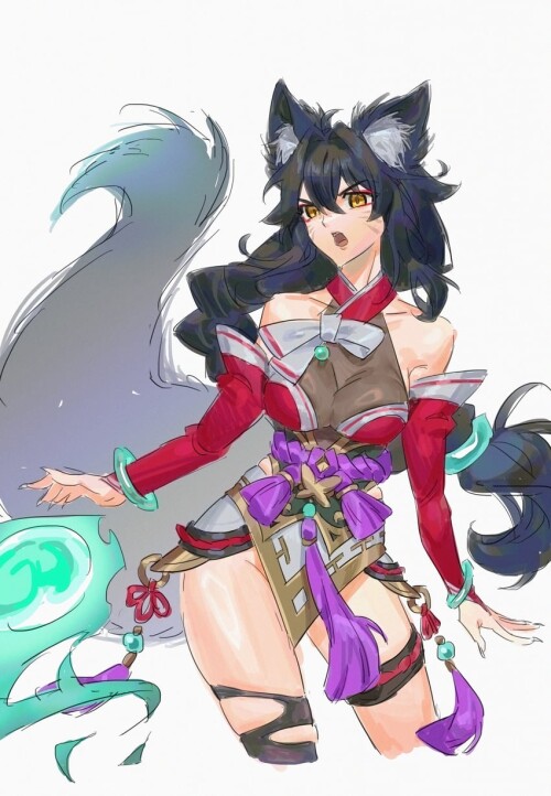  ahri league of legends drawn by odanju sample 46da300e76913fcb7d3028225a0110c4