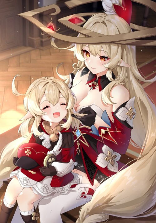  klee and alice genshin impact drawn by jasummin sample 51bf32356cd2d342d7739e6e9cdadf3e