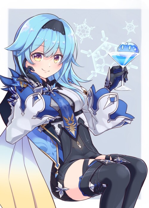  eula and slime genshin impact drawn by harada sansei rain sample 41c6c52b2e0f1c6c86d2626483c661c2